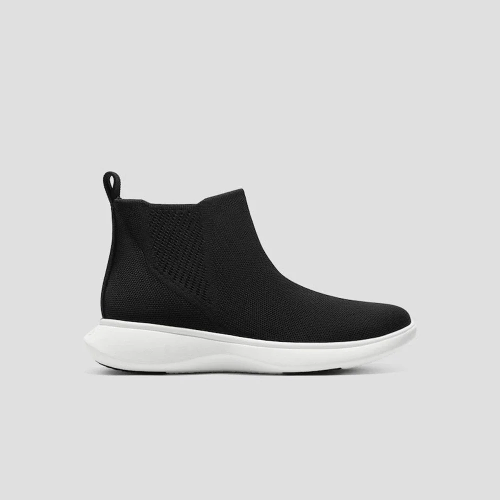 VIVAIA Black Knit Chelsea Boots Women's Slip On Water Repellent Comfortable US 8